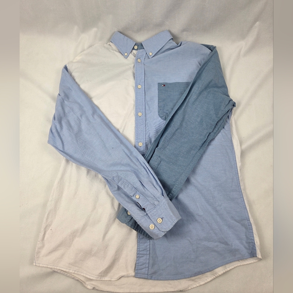 Tommy Hilfiger Multi-Pattern / Color Block Dress Shirt
